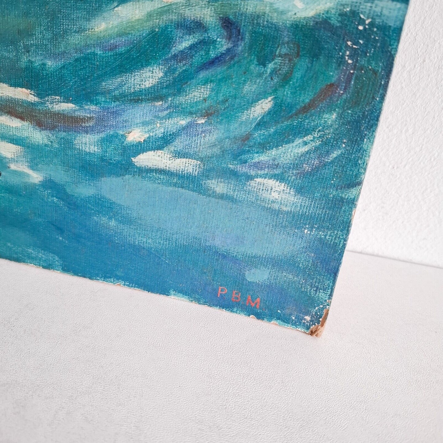 British Railways SS Caesarea Oil Painting Original 1960s Signed Seascape Ship